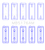 King Mitsuishi 4G93 SOHC (Size 0.5) Main Bearing Set