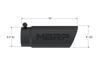 MBRP Universal Tip 4 O.D. Angled Rolled End 3.5 inlet 10 length- Black Finish