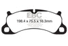 EBC 12-15 Porsche 911 (991) (Cast Iron Rotor only) 3.8 Carrera S Yellowstuff Front Brake Pads