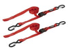 SpeedStrap 1In x 10Ft CAM-Lock Tie Down w/ Snap FtSFt Hooks (2 Pack) - Red