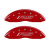 MGP 4 Caliper Covers Engraved Front & Rear Gen 5/RS Red finish silver ch