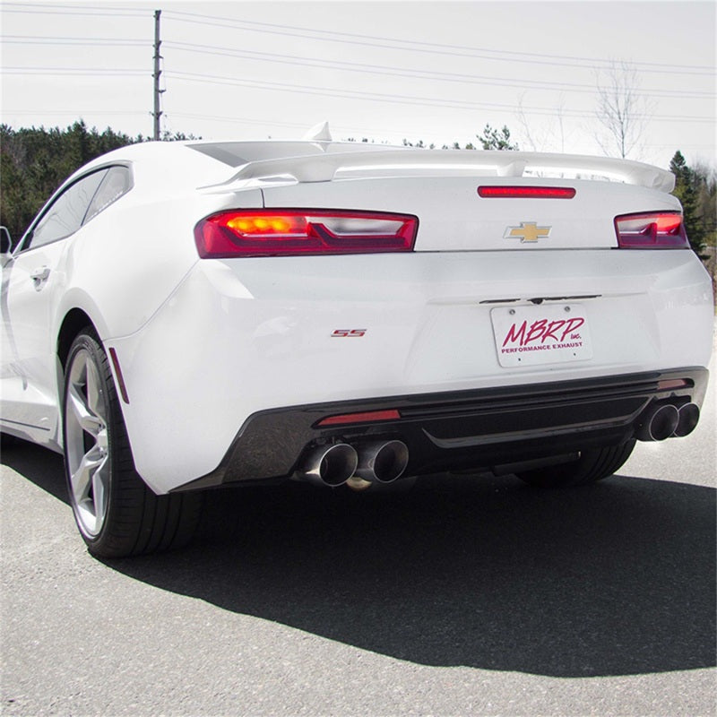 MBRP 2016-2024 Chevy Camaro 6.2L w/ NPP 3in Alum Race Dual Axle Back w/ 4in Quad Polished Tips