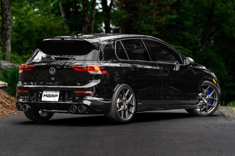 MBRP 2022 Volkswagon Golf R MK8 3in Cat-Back Quad Rear w/ Carbon Fiber Tips Valve Delete Exhaust