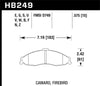 Hawk 98-02 Chevrolet Camaro SS/Z28 / 98-02 Pontiac Firebird HT-10 Race Front Brake Pads