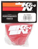 K&N Drycharger Air Filter Wrap - Round Straight - Red Closed Top 3in Inside Dia x 4in Height