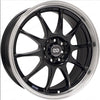 Enkei J10 17x7 5x100/114.3 38mm Offset Dia Matte Black w/ Machined Lip Wheel