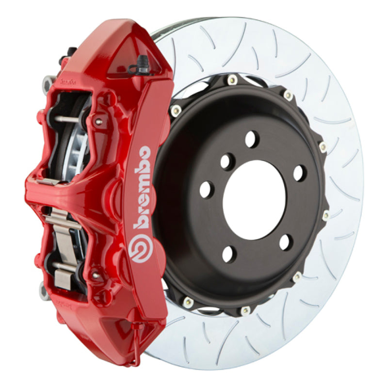 Brembo 06-09 Honda Honda S2000 Front GT BBK 6 Piston Cast 355x32 2pc Rotor Slotted Type-3-Red