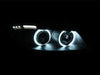 ANZO 2006-2008 BMW 3 Series E90-E91 Projector Headlights w/ Halo w/ LED Bar Black (CCFL)