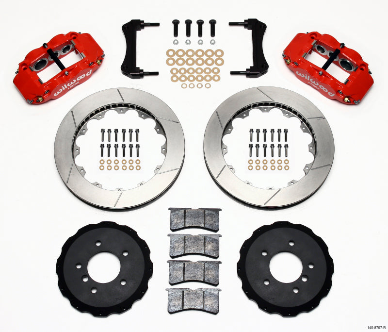 Wilwood Narrow Superlite 6R Front Hat Kit 13.06in Red E36 BMW M3