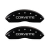 MGP 4 Caliper Covers Engraved F & R C4/Corvette Black Finish Silver Char 1988 Chevrolet Corvette