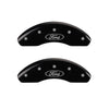 MGP 4 Caliper Covers Engraved Front Mustang Engraved Rear SN95/GT Black finish silver ch