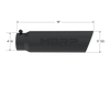 MBRP Universal 5in OD Angled Rolled End 4in Inlet 18in Lgth Black Finish Exhaust Tip