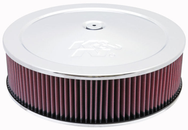 K&N Round Air Filter Assembly 14in. ID / 4..12in. Height / 5.125in. Neck Flange / 7/8in. Drop Ba