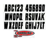 Hardline Boat Lettering Registration Kit 3 in. - 350 Black Solid