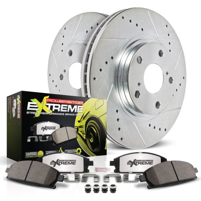 Power Stop 13-17 Audi Q5 Rear Z26 Street Warrior Brake Kit