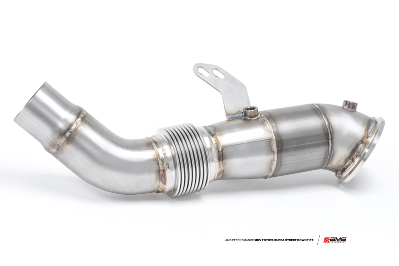 AMS Performance 2020+ Toyota Supra A90 Street Downpipe w/GESI Catalytic Converter