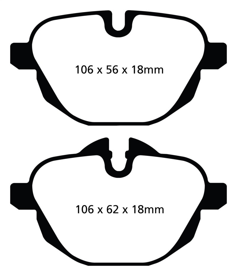 EBC 11+ BMW X3 2.0 Turbo (F25) Greenstuff Rear Brake Pads