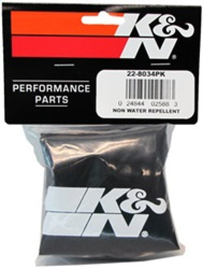 K&N Precharger Air Filter Wrap Black Universal Polyester 12in Height 6in Base Inside Diameter