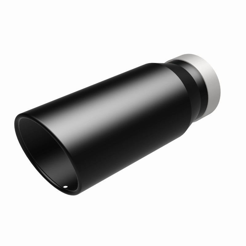 MagnaFlow Tip Stainless Black Coated Single Wall Round Single Outlet 5in Dia 4in Inlet 13in L