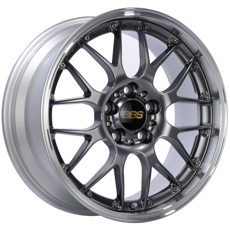 BBS RS-GT 20x8.5 5x114.3 ET43 Diamond Black Center Diamond Cut Lip Wheel -82mm PFS/Clip Required