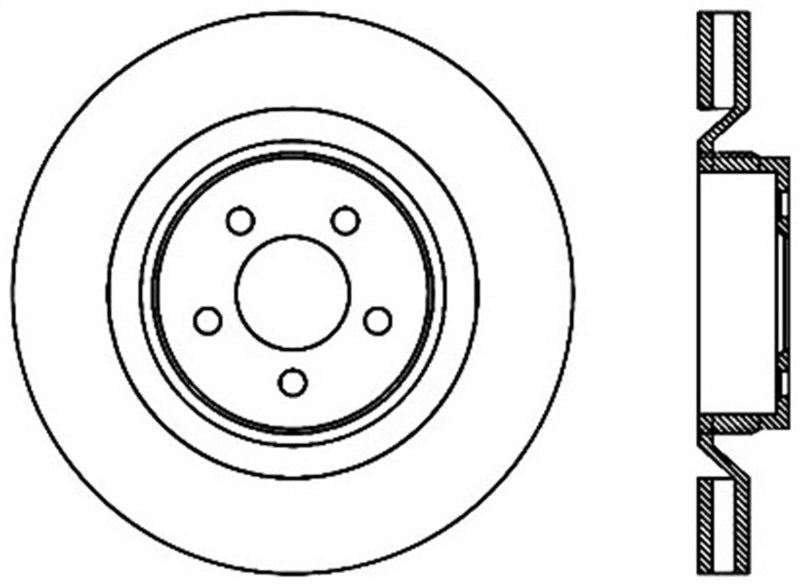 StopTech SportStop 06-09 Chrysler SRT-8 Front Left Drilled & Slotted Rotor