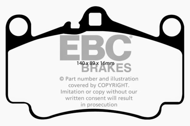 EBC 03-05 Porsche 911 (996) (Cast Iron Rotor only) 3.6 Carrera 4S Redstuff Front Brake Pads