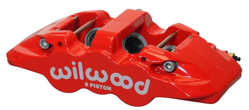 Wilwood Caliper-Aero6-R/H - Red 1.75/1.38/1.38in Pistons 1.25in Disc