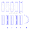 King Ford 281CI 4.6L V8 (Size +0.5) Main Bearing Set
