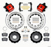 Wilwood Combination Parking Brake Rear Kit 12.88in Drilled Red 2013-Up Ford Focus ST w/ Lines