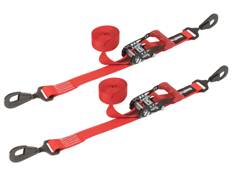 SpeedStrap 1 1/2In x 10Ft Ratchet Tie-Down (2 Pack) - Red