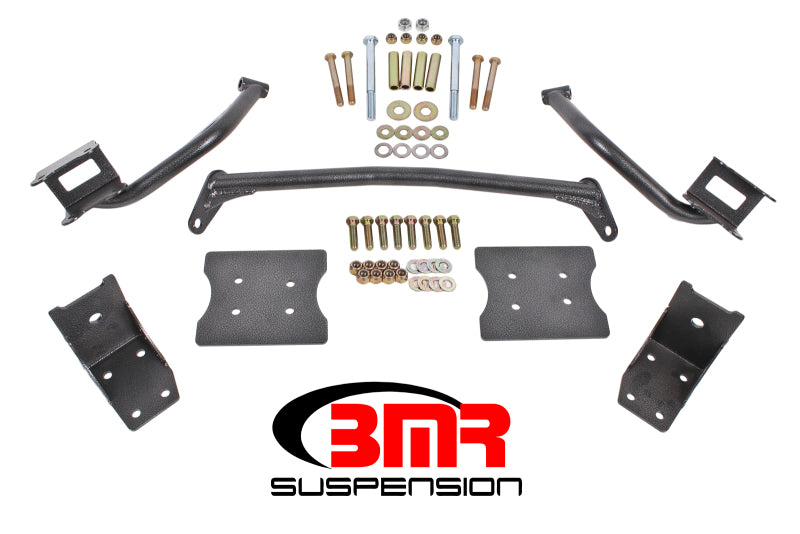 BMR 79-04 Fox Mustang Torque Box Reinforcement Plate Kit(TBR005H And TBR003H) - Black Hammertone