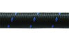 Vibrant -8 AN Two-Tone Black/Blue Nylon Braided Flex Hose (5 foot roll)