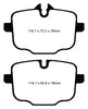 EBC 10+ BMW 535i 3.0 Turbo (F10) Greenstuff Rear Brake Pads