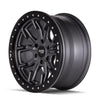 Dirty Life 9303 DT-1 17x9/5x127 BP/-12mm Offset/78.1mm Hub Matte Gunmetal Wheel - Simulated Rashring