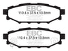 EBC 12+ Subaru BRZ 2.0 (solid rear rotors) Greenstuff Rear Brake Pads