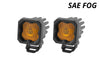 Diode Dynamics Stage Series C1 LED Pod - Yellow SAE Fog Standard ABL (Pair)