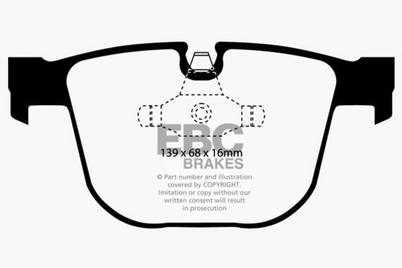 EBC 11-12 BMW 1M Coupe 3.0 Twin Turbo Greenstuff Rear Brake Pads