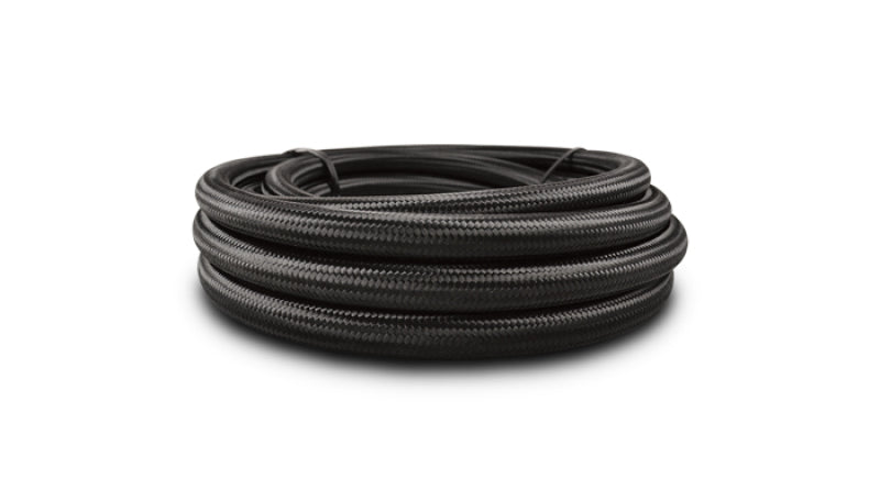 Vibrant -8 AN Black Nylon Braided Flex Hose (2 foot roll)