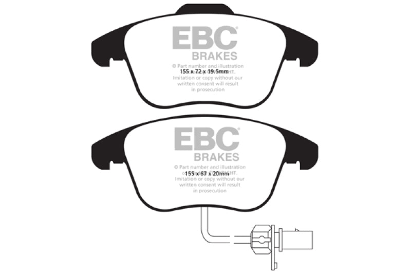 EBC 10+ Audi A5 2.0 Turbo Greenstuff Front Brake Pads