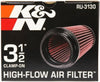 K&N Filter Universal Rubber Filter 3 1/2 inch Flange 4 5/8 inch Base 3 1/2 inch Top 7 inch Height