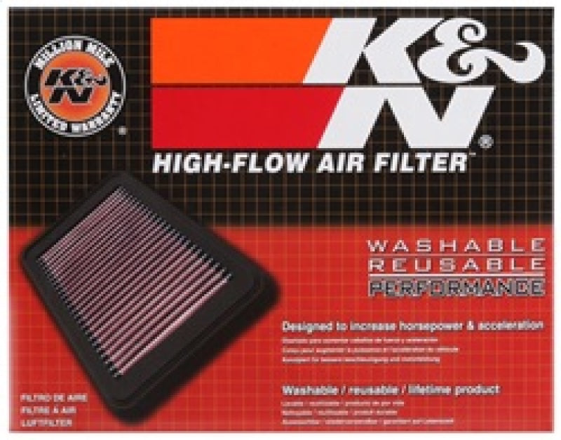 K&N Replacement Panel Air Filter 2005 Renault Clio III 1.4L 9.25in OS L x 5.5in OS W x 1.125in H