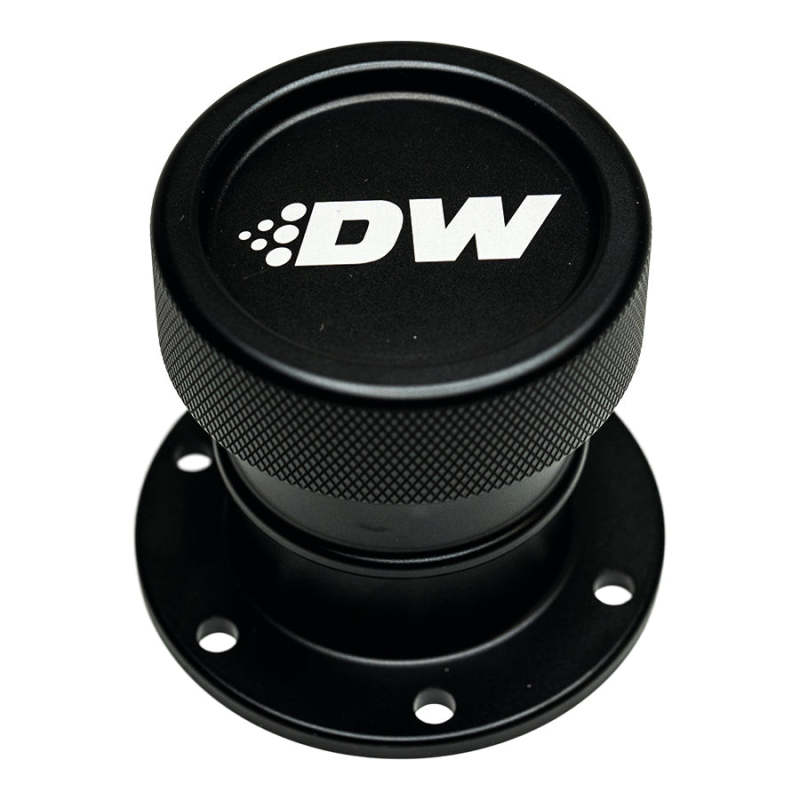 DeatschWerks Straight Filler Neck w/Cap - Matte Black