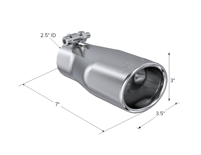 MBRP Universal Tip 3in O.D. Oval 2 inlet 10 length