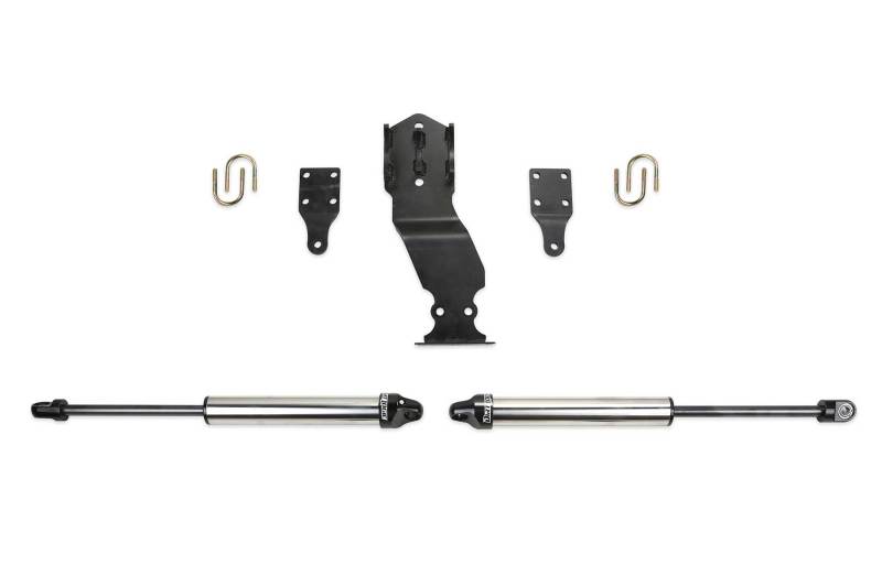 Fabtech 19-20 Ford F450/F550 4WD Dual Steering Stabilizer System w/DL 2.25 Shocks