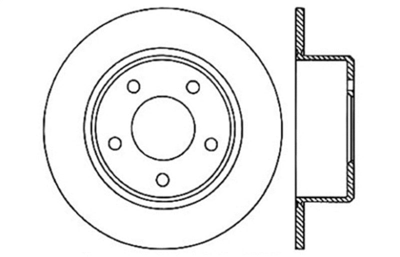 StopTech 05-13 Chrysler300/300C / 09-12 Dodge Challenger Rear Right Drilled & Slotted Rotor