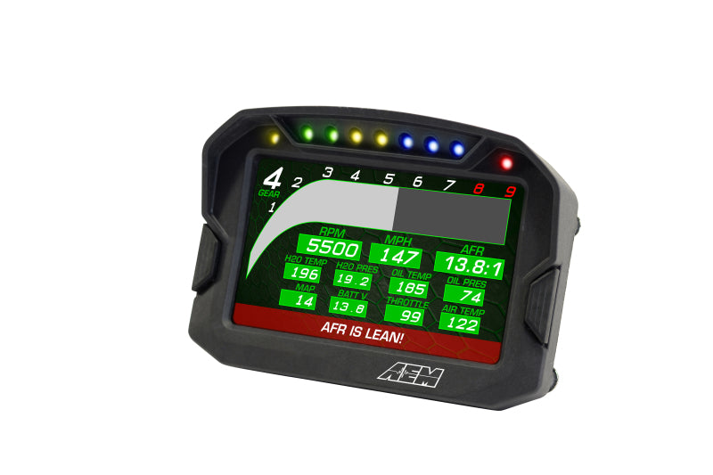 AEM CD-5LG Carbon Logging Digital Dash Display w/ Internal 10Hz GPS & Antenna