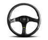 Momo Tuner Steering Wheel 320 mm - Black Leather/Red Stitch/Black Spokes