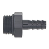 DeatschWerks 8AN ORB Male to 5/16in Male Triple Barb Fitting (Incl O-Ring) - Anodized Matte Black