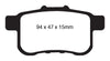 EBC 09-14 Acura TSX 2.4 Redstuff Rear Brake Pads