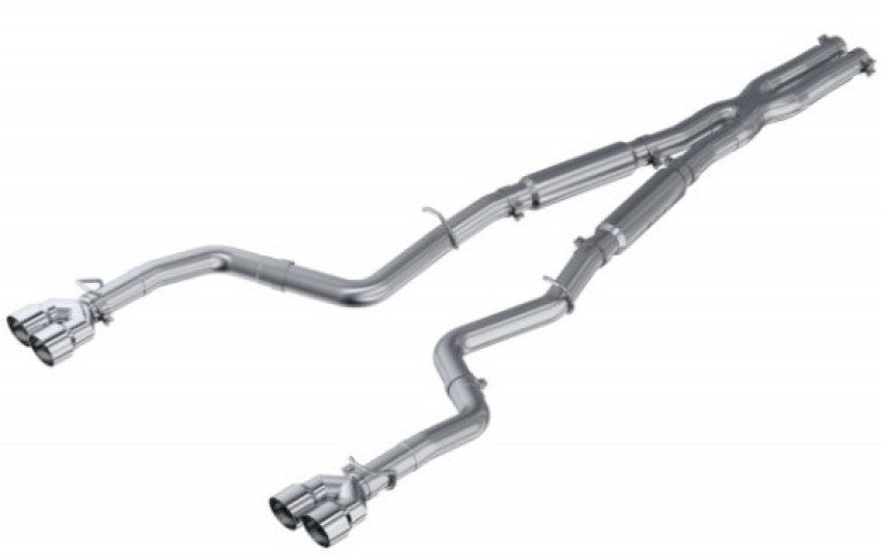 MBRP 15-16 Dodge Challenger RT 5.7L Aluminized Steel 3in Dual Rear Cat-back Quad Tips - Street